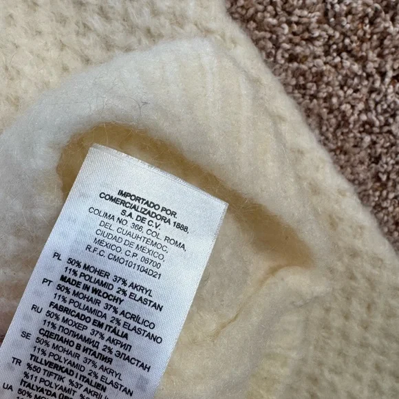 Sandro Off-White Textured Crew Neck Sweater - Picture 5 of 8
